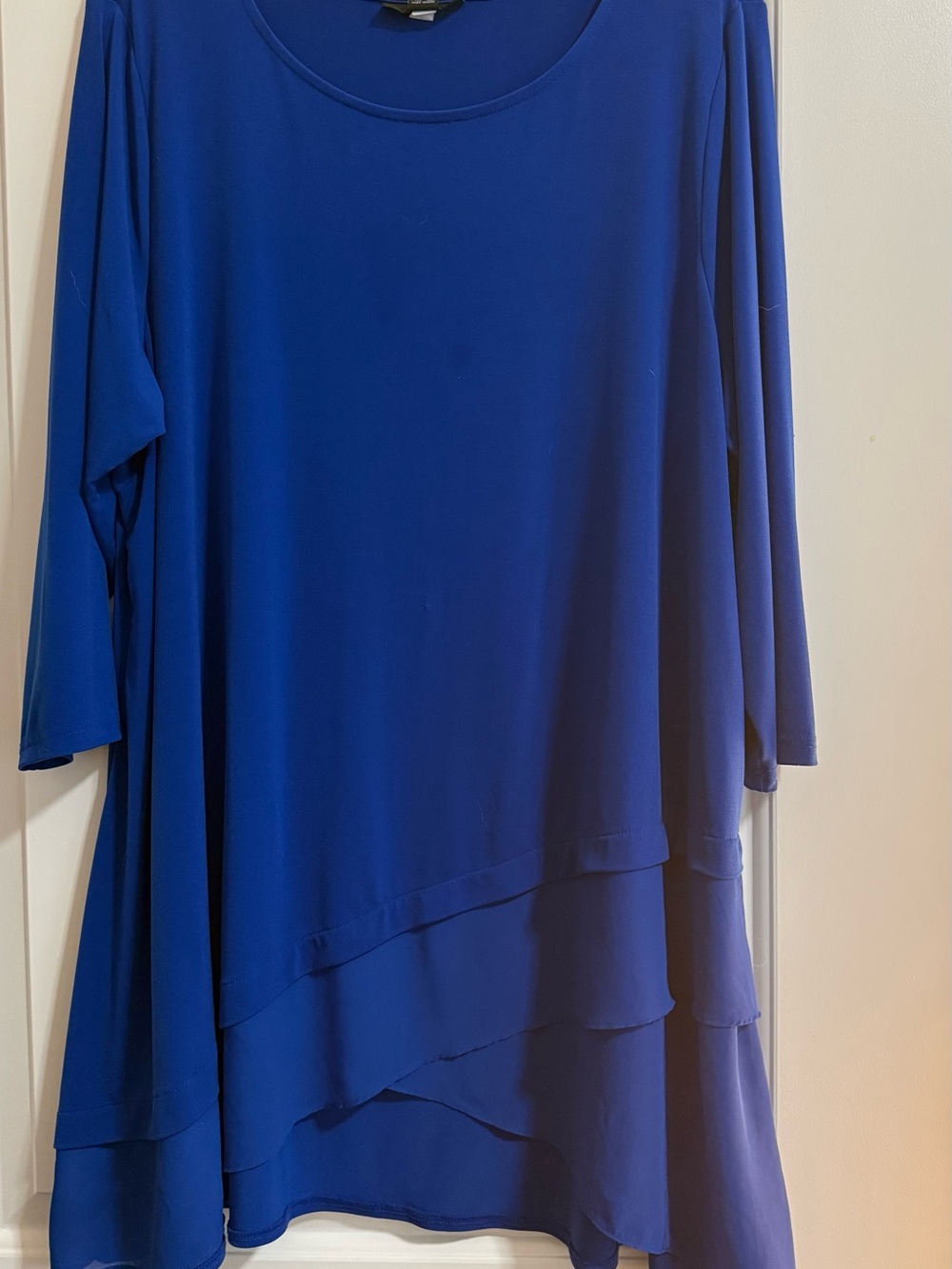 Alfani 2X Royal Blue Layered Asymmetrical Tunic To